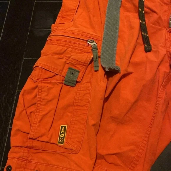 Abercrombie & Fitch Y2K men’s orange cargo shorts, waist 36 - Picture 5 of 9